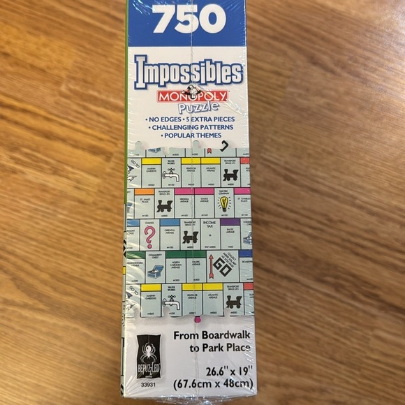 NWT Hasbro Bepuzzled University Games Impossibles Monopoly Puzzle 750pc Ages 12+ - Picture 7 of 14